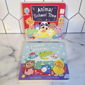 “Animal School Time” & “Animal Bathtime” Board Books